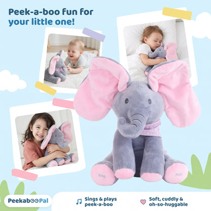 PeekabooPal™ Ellie – The Singing Peekaboo Elephant Plush